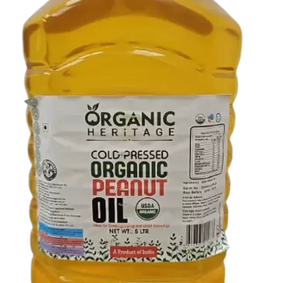 organic cold pressed peanuts oil 5 lt